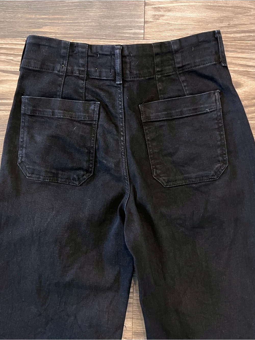 Maeve by Anthropologie The Colette High-Rise Wide-Leg Ankle Pants Black 28 - Picture 8 of 11